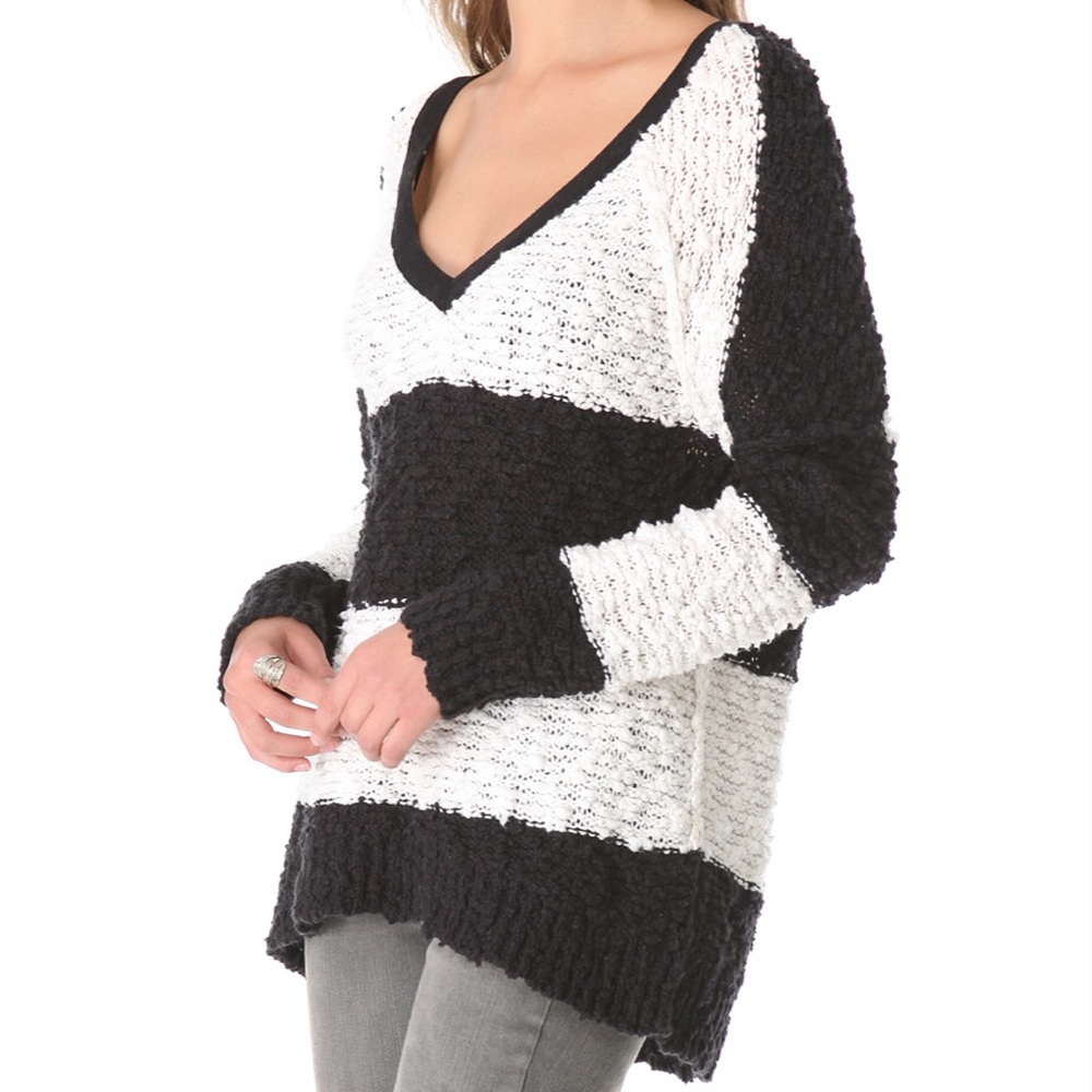 FREE PEOPLE striped songbird sweater